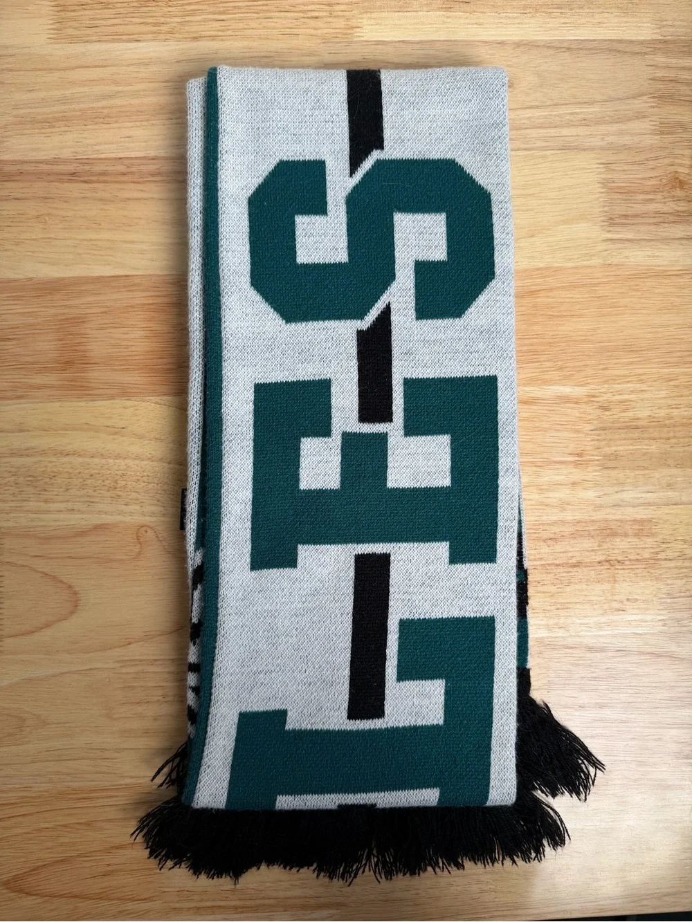 NFL Philadelphia Eagles Teal, White & Black Knit Scarf